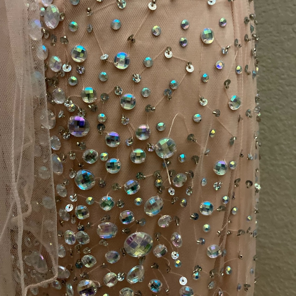 Pink Rhinestones Back Bow tie Mermaid Formal/Prom Dress - Picture 9 of 10